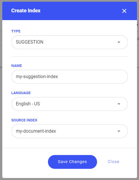 New suggestion index