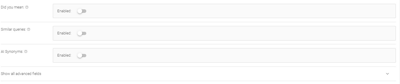 Did you mean to advanced fields