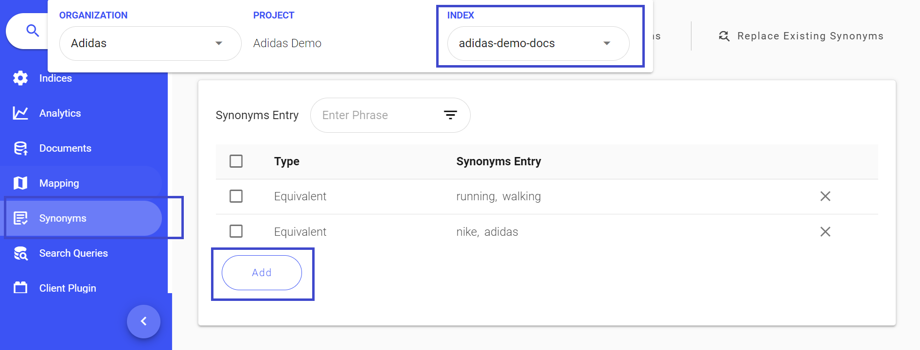 Dashboard Search